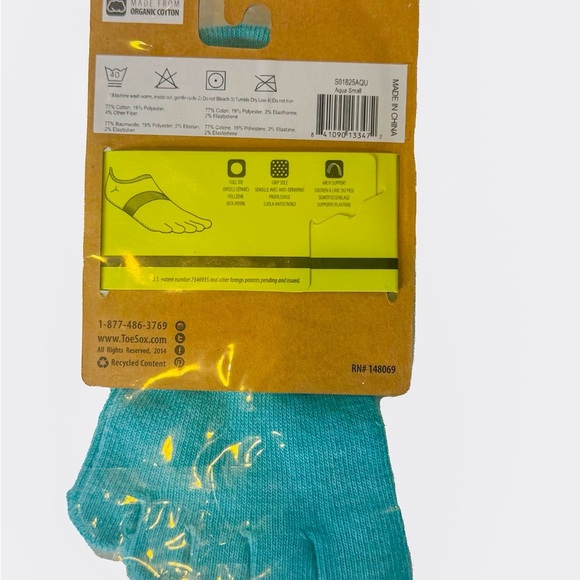 Ballerina ToeSox Aqua Blue Full Cover Full Toe - Picture 3 of 4